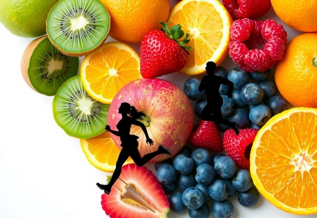 Frutas vibrantes y personas energéticas