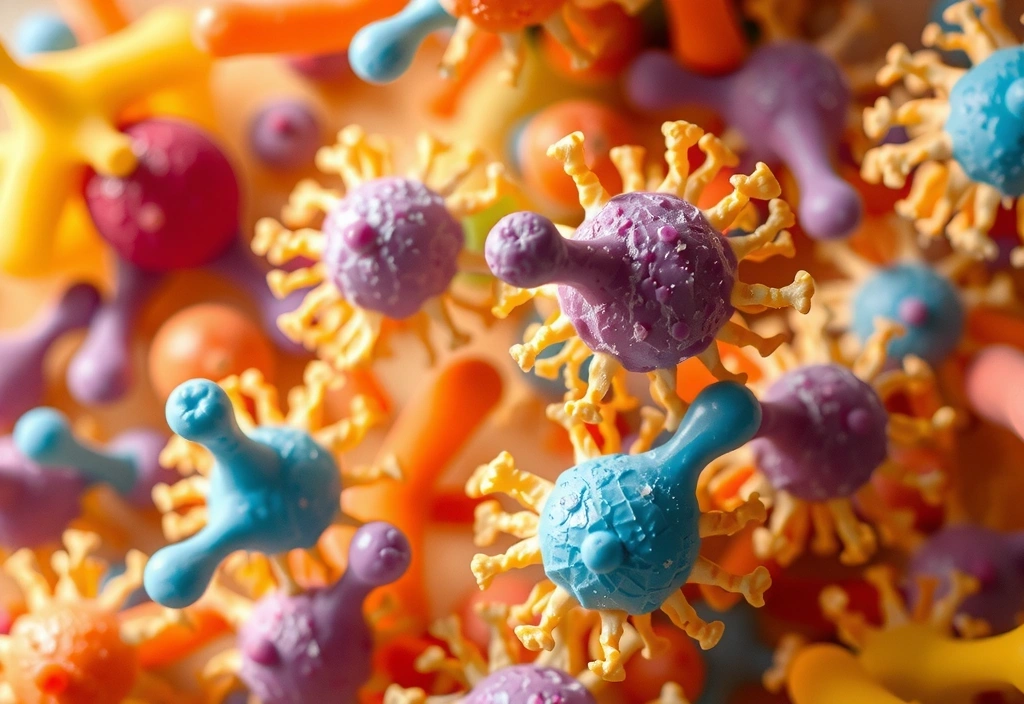 Representación de microflora intestinal saludable